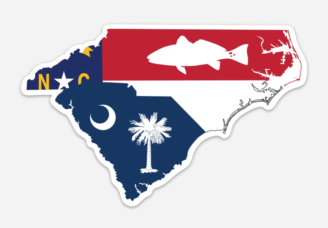 North Carolina and South Carolina Redfish Decal