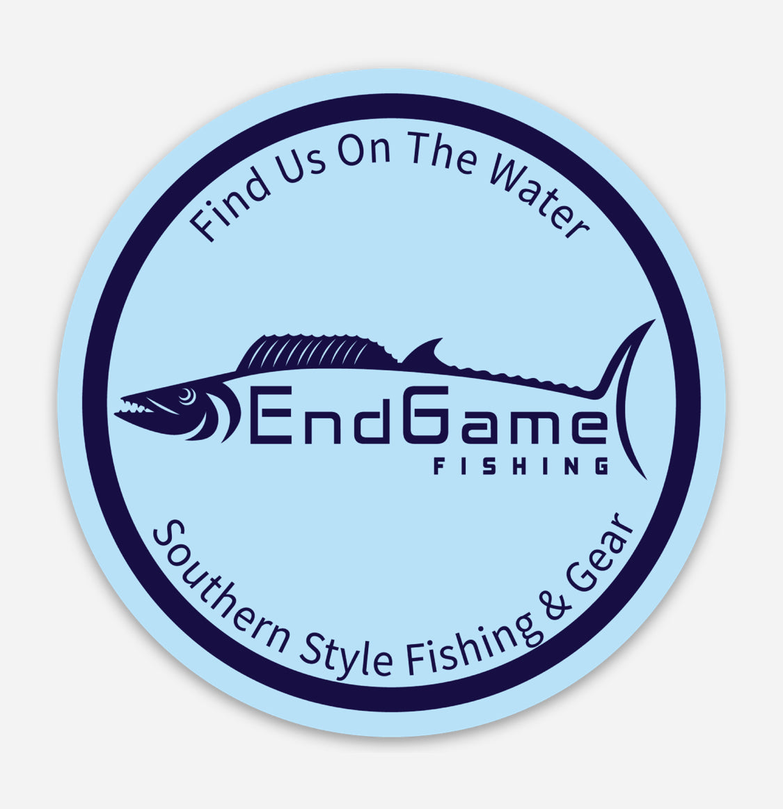 EndGame Fishing Round Logo Decal