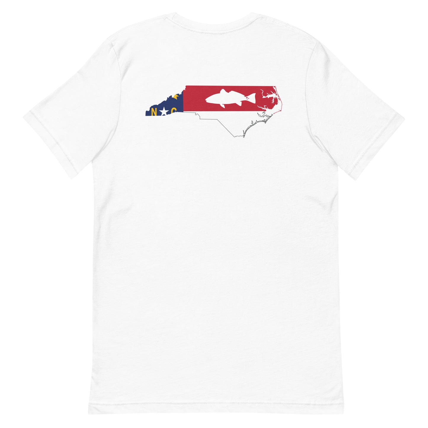 NC Redfish Logo Tee in White