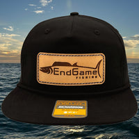 EndGame Fishing Leather Patch Rope Hat in All Black