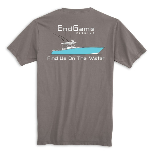 EndGame Fishing Center Console Pocket Tee - Charcoal