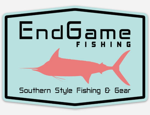 EndGame Fishing Coral Marlin Emblem Logo Decal