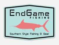 EndGame Fishing Coral Marlin Emblem Logo Decal