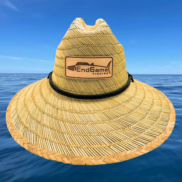 EndGame Fishing Leather Patch Straw Hat
