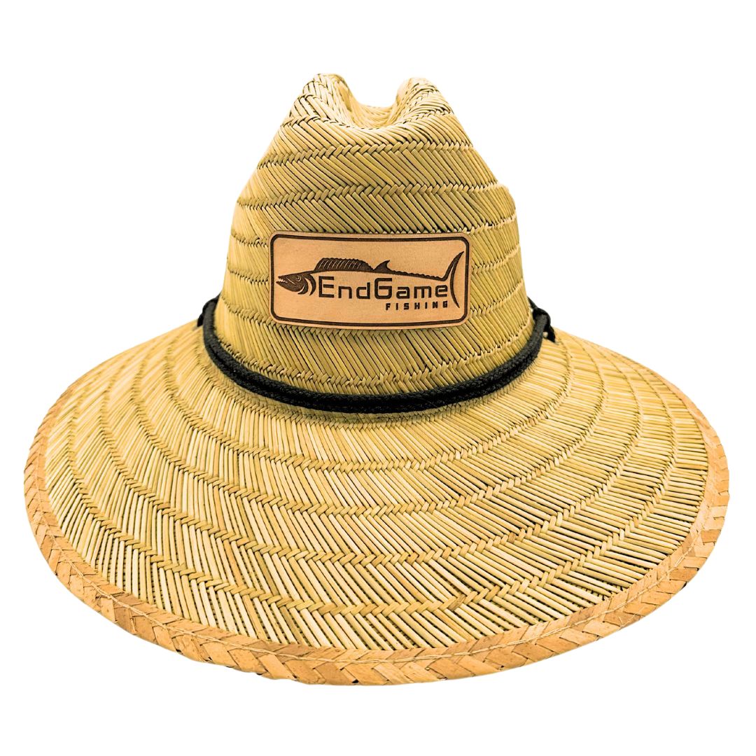 EndGame Fishing Leather Patch Straw Hat