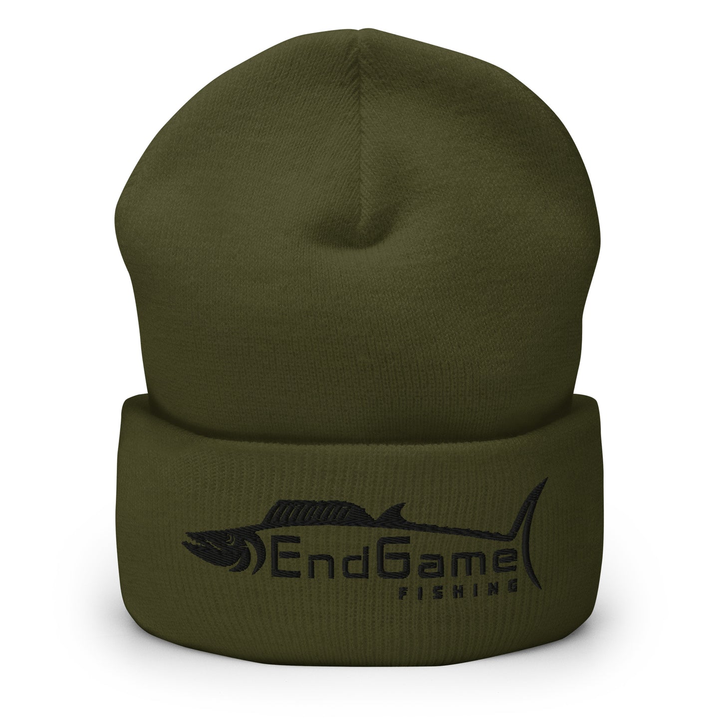 EndGame Wahoo Logo Cuffed Beanie - Military Green