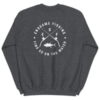 EndGame Fishing 80 Wide Cross Logo Crew Neck in White