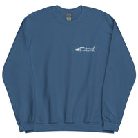 EndGame Fishing 80 Wide Cross Logo Crew Neck in White