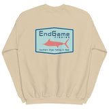 EndGame Fishing Emblem Coral Marlin Logo Crew Neck