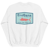 EndGame Fishing Emblem Coral Marlin Logo Crew Neck