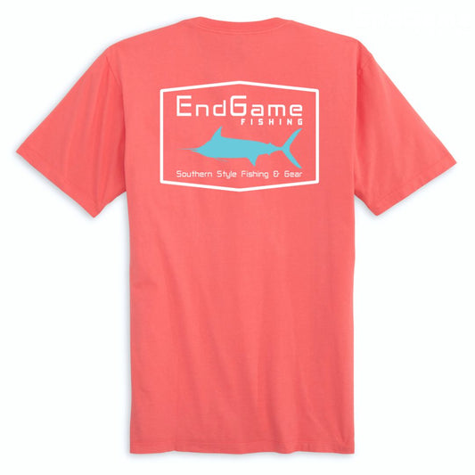 EndGame Fishing Marlin Emblem Pocket Tee - Coral