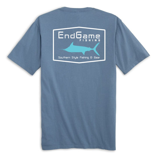 EndGame Fishing Marlin Emblem Pocket Tee - Slate Blue