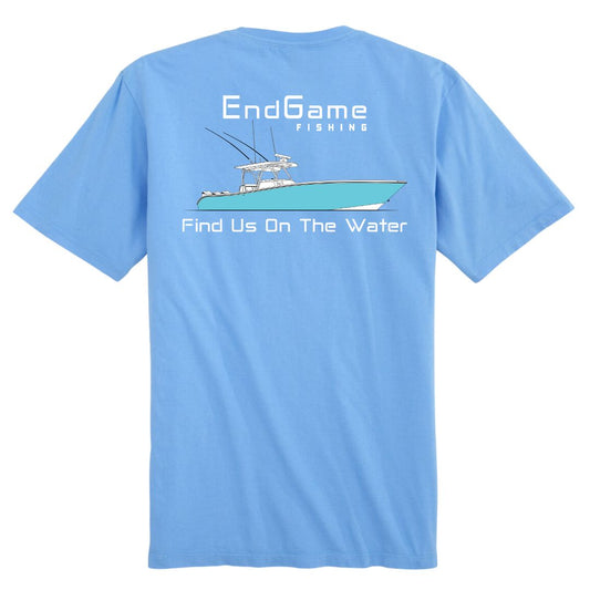 EndGame Fishing Center Console Pocket Tee - Coastal Blue