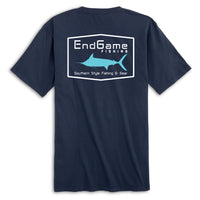 EndGame Fishing Marlin Emblem Pocket Tee - Navy Blue