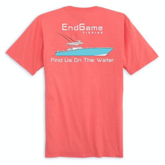 EndGame Fishing Center Console Pocket Tee - Coral