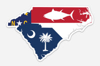 North Carolina and South Carolina Tuna Decal - SALE