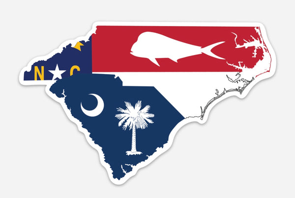 North Carolina and South Carolina Mahi Decal - SALE