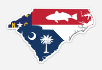 North Carolina and South Carolina Redfish Decal - SALE