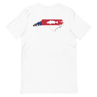 NC Redfish Logo Tee in White - SALE